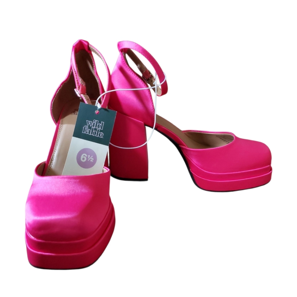Wild Fable Bright Pink Platform Heels Size 6.5